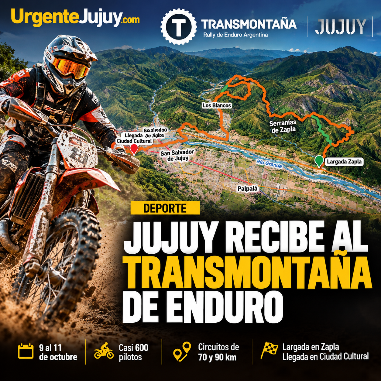 Jujuy es escenario del Transmontaña de Enduro: casi 600 pilotos participan de una de las competencias más importantes del país